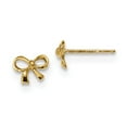 thumbnail image 1 of Real 14kt Yellow Gold Gold Polished Bow Post Earrings; for Adults and Teens; for Women and Men, 1 of 2