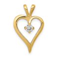 thumbnail image 1 of Real 14kt Yellow Gold Heart Pendant Mounting; for Adults and Teens; for Women and Men, 1 of 4