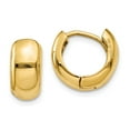 thumbnail image 1 of Real 14kt Yellow Gold Hinged Hoop Earrings; for Adults and Teens; for Women and Men, 1 of 4