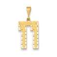 thumbnail image 1 of Real 14kt Yellow Gold Large Diamond-cut Number 11 Charm Pendant; for Adults and Teens; for Women and Men, 1 of 1