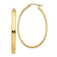thumbnail image 1 of Real 14kt Yellow Gold Lightweight Oval Hoop Earrings; for Adults and Teens; for Women and Men, 1 of 4