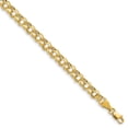 thumbnail image 1 of Real 14kt Yellow Gold Lite 5mm Double Link Charm Pendant Chain Bracelet; 7.25 inch; for Adults and Teens; for Women and Men, 1 of 3