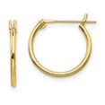 thumbnail image 1 of Real 14kt Yellow Gold Madi K 1.25mm Hoop Earrings; for Adults and Teens; for Women and Men, 1 of 3