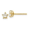 thumbnail image 1 of Real 14kt Yellow Gold Madi K CZ 4mm Star Post Earrings; for Adults and Teens; for Women and Men, 1 of 3