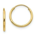 thumbnail image 1 of Real 14kt Yellow Gold Madi K Endless Hoop Earrings; for Adults and Teens; for Women and Men, 1 of 3