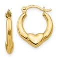 thumbnail image 1 of Real 14kt Yellow Gold Madi K Hollow Heart Hoop Earrings; for Adults and Teens; for Women and Men, 1 of 3