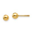 thumbnail image 1 of Real 14kt Yellow Gold Madi K Polished 4mm Ball Screwback Earrings; for Adults and Teens; for Women and Men, 1 of 3