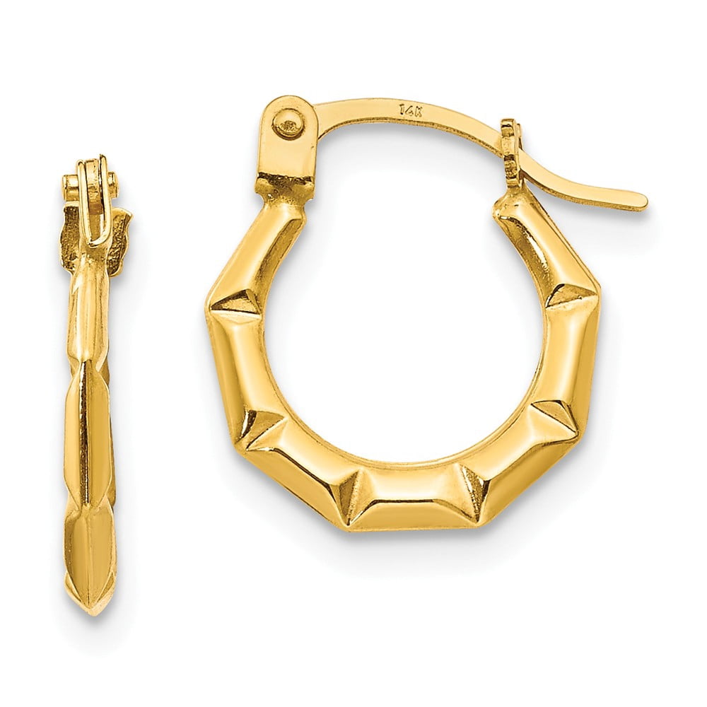 Real 14kt Yellow Gold Madi K Tiny Hollow Hoop Earrings; for Adults and Teens; for Women and Men