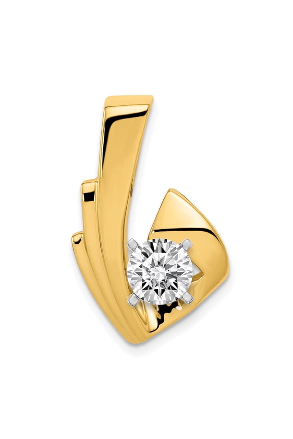 Real 14kt Yellow Gold Peg Set Slide Mounting; for Adults and Teens; for Women and Men