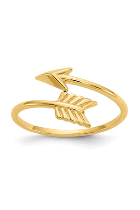 Real 14kt Yellow Gold Polished Arrow Ring Size: 7; for Adults and Teens; for Women and Men