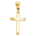 thumbnail image 1 of Real 14kt Yellow Gold Polished Cross Charm Pendant; for Adults and Teens; for Women and Men, 1 of 1