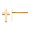 thumbnail image 1 of Real 14kt Yellow Gold Polished Cross Earrings; for Adults and Teens; for Women and Men, 1 of 3