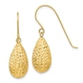 thumbnail image 1 of Real 14kt Yellow Gold Puff Teardrop Earrings; for Adults and Teens; for Women and Men, 1 of 3
