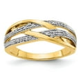 thumbnail image 1 of Real 14kt Yellow Gold Rhodium Diamond Ring Size: 7; for Adults and Teens; for Women and Men, 1 of 3