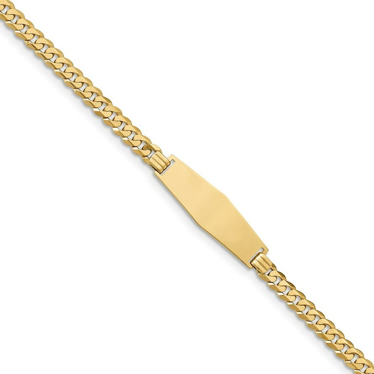 Flat Diamond-Shape Link Chain Bracelet, 7-inch Flat Diamond-Shape Link Chain Bracelet, 7-inch
