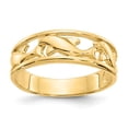 thumbnail image 1 of Real 14kt Yellow Gold Triple Dolphin Band Ring Size: 6; for Adults and Teens; for Women and Men, 1 of 5