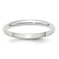 thumbnail image 1 of Real 14ktW 2.5mm Half Round Band Size 4.5; for Adults and Teens; for Women and Men, 1 of 3