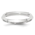 thumbnail image 1 of Real 14ktW 3mm Half Round with Edge Band Size 7.5; for Adults and Teens; for Women and Men, 1 of 3