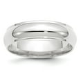 thumbnail image 1 of Real 14ktW 6mm Half Round with Edge Band Size 7; for Adults and Teens; for Women and Men, 1 of 3