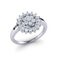 thumbnail image 1 of Real 1carat Round Cut Diamond Prong Fancy Modern Bridal Engagement Ring Solid Wedding Solid 14K Gold GH I1, 1 of 3