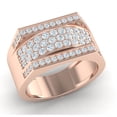 thumbnail image 1 of Real 1carat Round Cut Diamond Prong Men's Wide Fancy Anniversary Band Ring Solid 10K Gold J SI2, 1 of 3