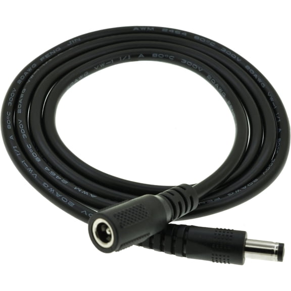 [Real 20AWG] DC Extension Cord, 5.5mm x 2.1mm DC Power Adapter Cable for Security Cameras,LED Strips,CCTV Surveillance,Musical & Audio Devices, 5V 9V 12V 24V 48V (10ft / 3M)