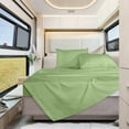 thumbnail image 1 of Real 400 Thread Count, 100% Egyptian Cotton, 18" Deep Pocket Sheet Set [72" X 75"] RV Short King Size, Sage Color Bedsheet Sets, RV Camper Motor home bunk Cot bed boat sheet set, 1 of 7
