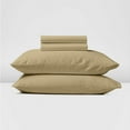 thumbnail image 1 of Real 400 Thread Count, 100% Egyptian Cotton Sheet Set [4 PC- Full Size, Taupe Color] Bedsheet Sets, Fit EXTRA DEEP 22" Deep Pocket, Soft Silky Satin Weave Breathable, 1 of 8