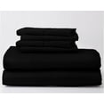 thumbnail image 1 of ABORN 700-Thread-Count, Egyptian Cotton, 6 PC Split Head King- 34" Split Black 10" Deep Pockets Adult Bedsheet, 1 of 8