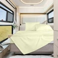 thumbnail image 1 of Real 800 Thread Count, 100% Egyptian Cotton, 18" Deep Pocket Sheet Set [58” X 80”] RV Full XL Size, Ivory Color Bedsheet Sets, RV Camper Motor home bunk Cot bed boat sheet set, 1 of 7