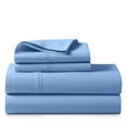 thumbnail image 1 of ABORN 800 Thread Count 100% Giza Egyptian Cotton 4 PC Bedsheet 28" Deep Pocket Light Blue Full, 1 of 9