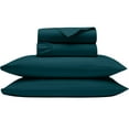 thumbnail image 1 of Shrinita 800 Thread Count Organic Cotton Bedsheet 4 PC Queen-XL Teal Blue 22" Deep Pockets, 1 of 7