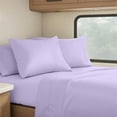 thumbnail image 1 of Real 800 Thread Count, 100% Organic natural Cotton, 12" Deep Pocket Sheet Set [72" X 80"] RV Camper King Size, Lilac, 1 of 8