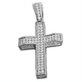 thumbnail image 2 of Men's Sterling Silver Hip Hop Plug Pendant – Micro Pave CZ, Ice Effect 2 of 6
