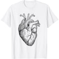 thumbnail image 1 of Real Anatomical Human Heart Drawing T-Shirt T-Shirt, 1 of 4