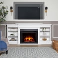 thumbnail image 1 of Real Flame Ashton 92" Grand Electric Fireplace TV Stand in White, 1 of 5