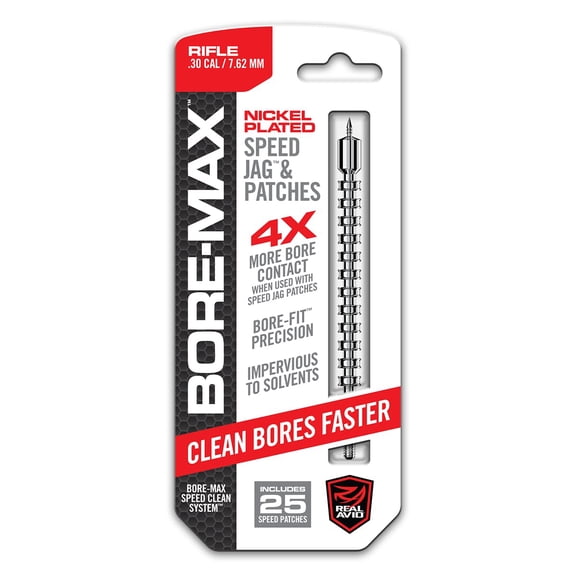 Real Avid AVBMJAG30 BoreMax Speed Jag 30 Cal Rifle NickelPlated