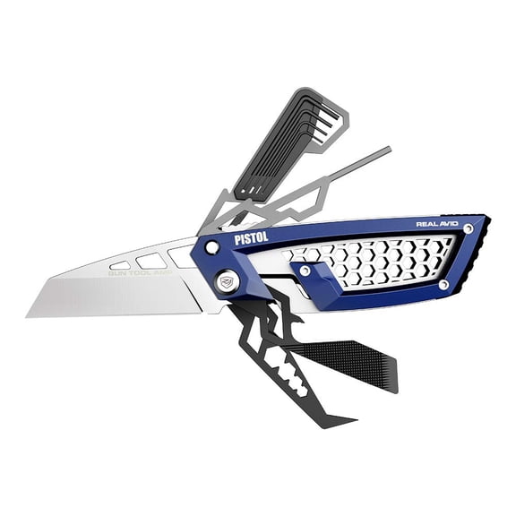 Real Avid AVGTAMPP Gun Tool AmpPistol BlackSilver Stainless Steel Folding MultiTool for Pistol