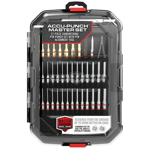Real Avid Accu-Punch 37 Pc. Gunsmithing Punch Set, Hardened Steel Tools & Accessories