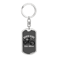 thumbnail image 1 of Real Bikers Biker Stainless Steel or 18k Gold Premium Swivel Dog Tag Keychain, 1 of 10