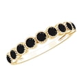 thumbnail image 1 of Rosec Jewels Real Black Onyx Half Eternity Ring for Women (AAA Quality), 14K Yellow Gold, US 12.50, 1 of 8