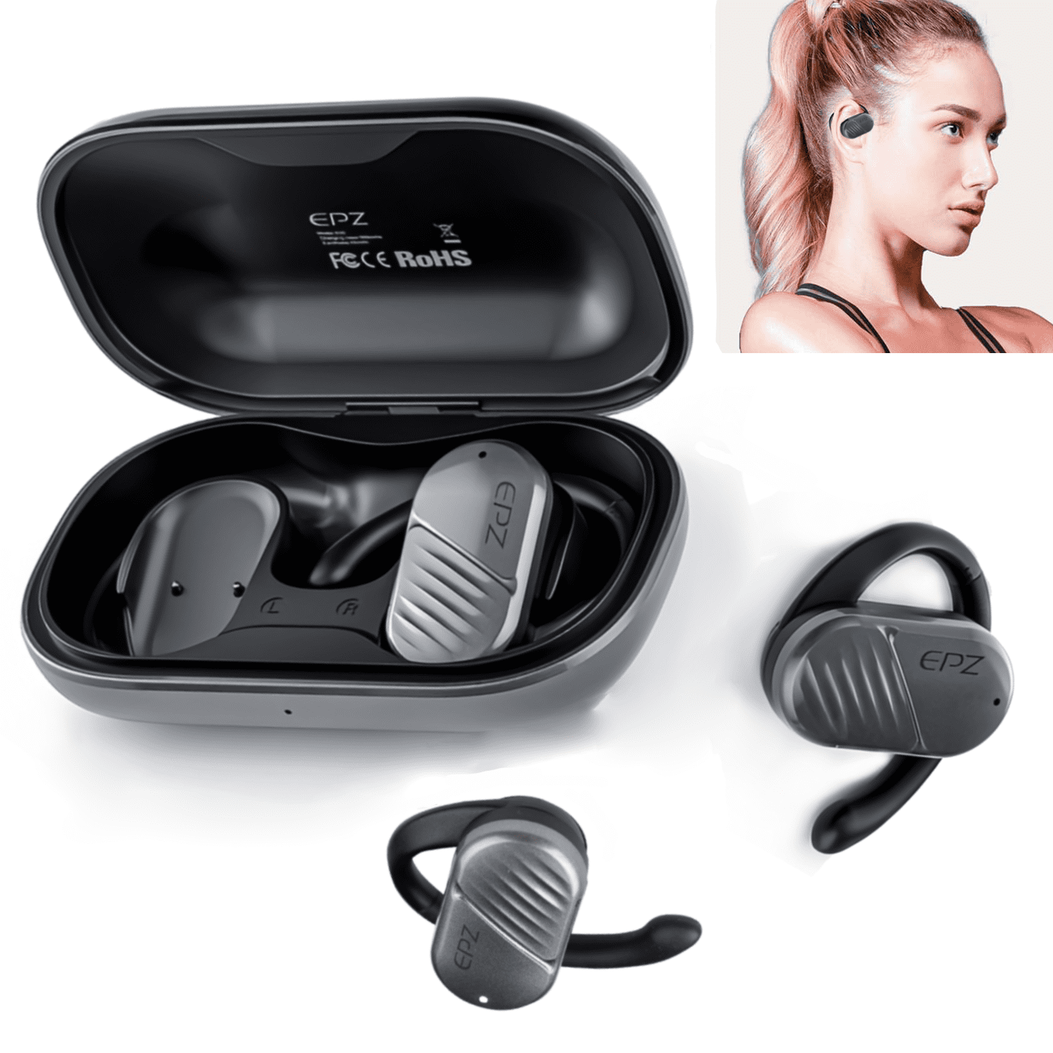 Real Bone Conduction Headphones Bluetooth Wireless Earphones Waterproof