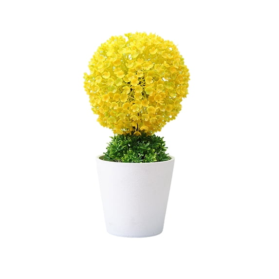 Real Bonsai Tree Indoor Live Plant Artificial Potted Plants Money Tree Grass Ball Bonsai Home Decor Floral Ornaments Mini Round Ball Devise Suitable for Indoor Tabletop Decoration