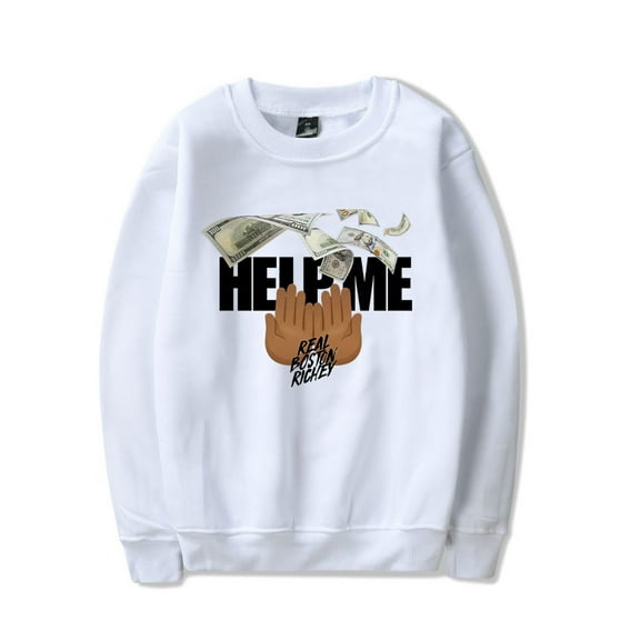 Real Boston Richey Help Me Album Crewneck Sweatshirt Album Unisex Fashion Long Sleeve Top