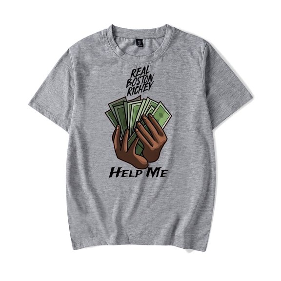Real Boston Richey Merch Help Me Album T-shirt Women Men Casual Fashion Short Sleeve Tee