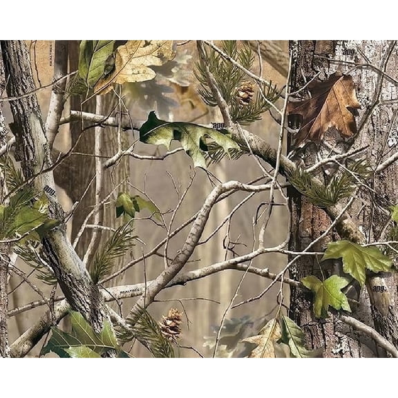 Real Camo Woodland Trees Birthday Edible Icing Image Cake Topper, by Tnct.