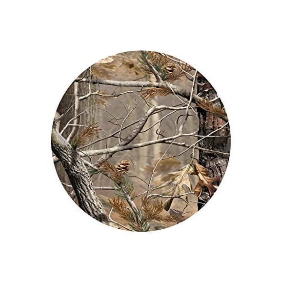 Real Camo Woodland Trees Edible Icing Image for 8 inch round cake