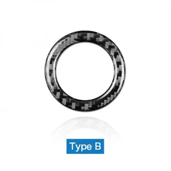 Real Carbon Fiber Car Ignition Switch Key Hole Ring Trim Sticker For Mercedes Benz W204 W212 W246 A B C E Class GLA CLA GLC SLK.