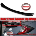 thumbnail image 1 of Real Carbon Fiber Car Rear Trunk Spoiler Wing Lip For Honda For Civic X 10th Hatchback 2017-2019 DTO V Style Racing Body Kit, 1 of 7
