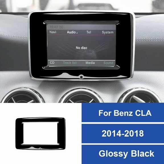 Real Carbon Fiber For Mercedes Benz CLA 2014-2018 Car Navigation Panel Frame Decoration Sticker Car Interior Accessories.